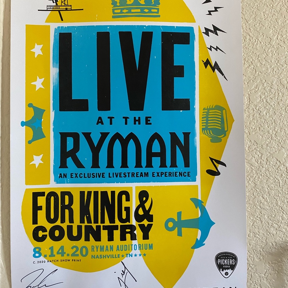 SIGNED for KING & COUNTRY poster!